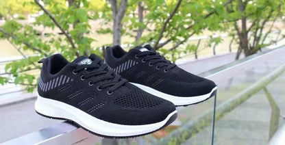 Men's Shoes 2026 Sports Shoes Summer Breathable Mesh Shoes Versatile Men's Casual Shoes Running Shoes Cross-Border Fly-Knit Trendy Shoes