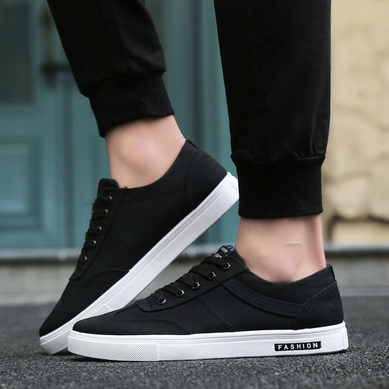 Summer Men's Shoes 2024 New Casual Canvas Flat Shoes Breathable Versatile Height-Increasing Men's Cloth Shoes Sports Trendy Shoes