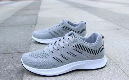 Men's Shoes 2026 Sports Shoes Summer Breathable Mesh Shoes Versatile Men's Casual Shoes Running Shoes Cross-Border Fly-Knit Trendy Shoes