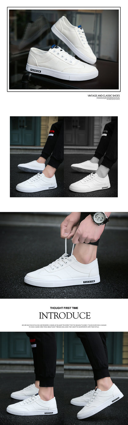 Summer Men's Shoes 2024 New Casual Canvas Flat Shoes Breathable Versatile Height-Increasing Men's Cloth Shoes Sports Trendy Shoes
