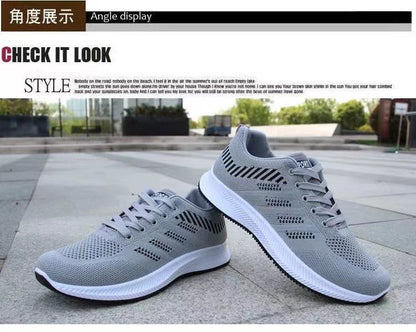 Men's Shoes 2026 Sports Shoes Summer Breathable Mesh Shoes Versatile Men's Casual Shoes Running Shoes Cross-Border Fly-Knit Trendy Shoes