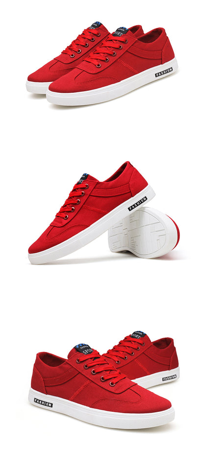 Summer Men's Shoes 2024 New Casual Canvas Flat Shoes Breathable Versatile Height-Increasing Men's Cloth Shoes Sports Trendy Shoes