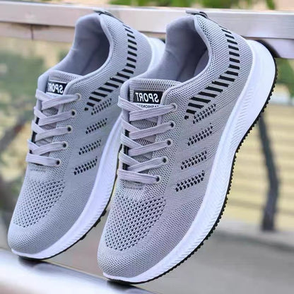 Men's Shoes 2026 Sports Shoes Summer Breathable Mesh Shoes Versatile Men's Casual Shoes Running Shoes Cross-Border Fly-Knit Trendy Shoes