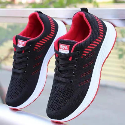 Men's Shoes 2026 Sports Shoes Summer Breathable Mesh Shoes Versatile Men's Casual Shoes Running Shoes Cross-Border Fly-Knit Trendy Shoes