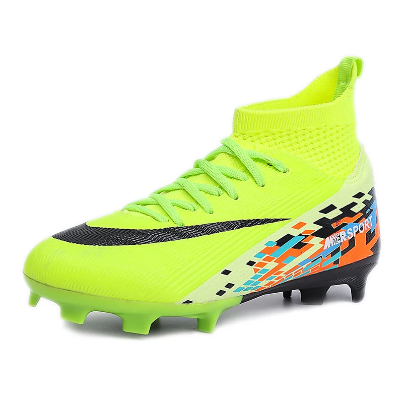 Soccer Cleats for boys grils Turf Indoor Soccer Shoes Unisex High Ankle AG TF Football Boots Youth Baseball Rugby Training Shoes