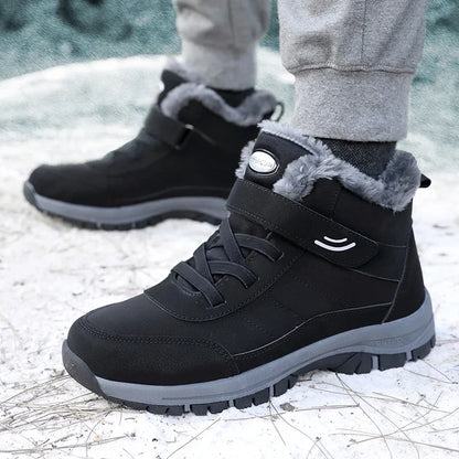 Outdoor Hiking Boots for Women Platform Snow Shoes Boots Plush Keep Warm Men Boots Winter Ankle Boots Comfortable Walking Shoes