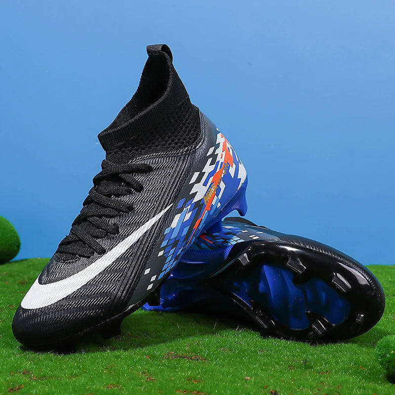 Soccer Cleats for boys grils Turf Indoor Soccer Shoes Unisex High Ankle AG TF Football Boots Youth Baseball Rugby Training Shoes