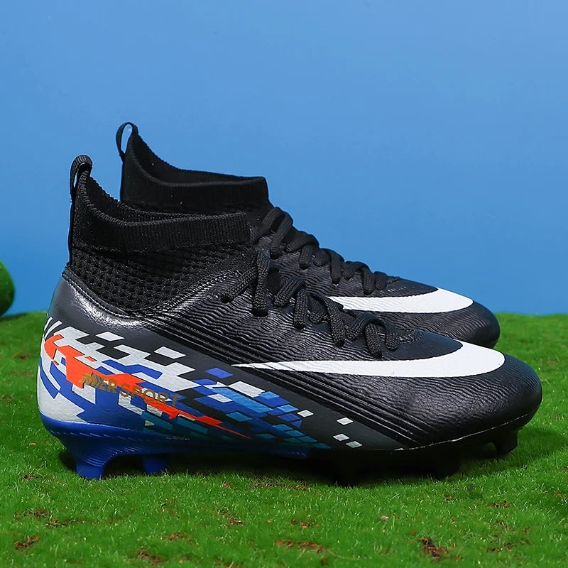 Soccer Cleats for boys grils Turf Indoor Soccer Shoes Unisex High Ankle AG TF Football Boots Youth Baseball Rugby Training Shoes