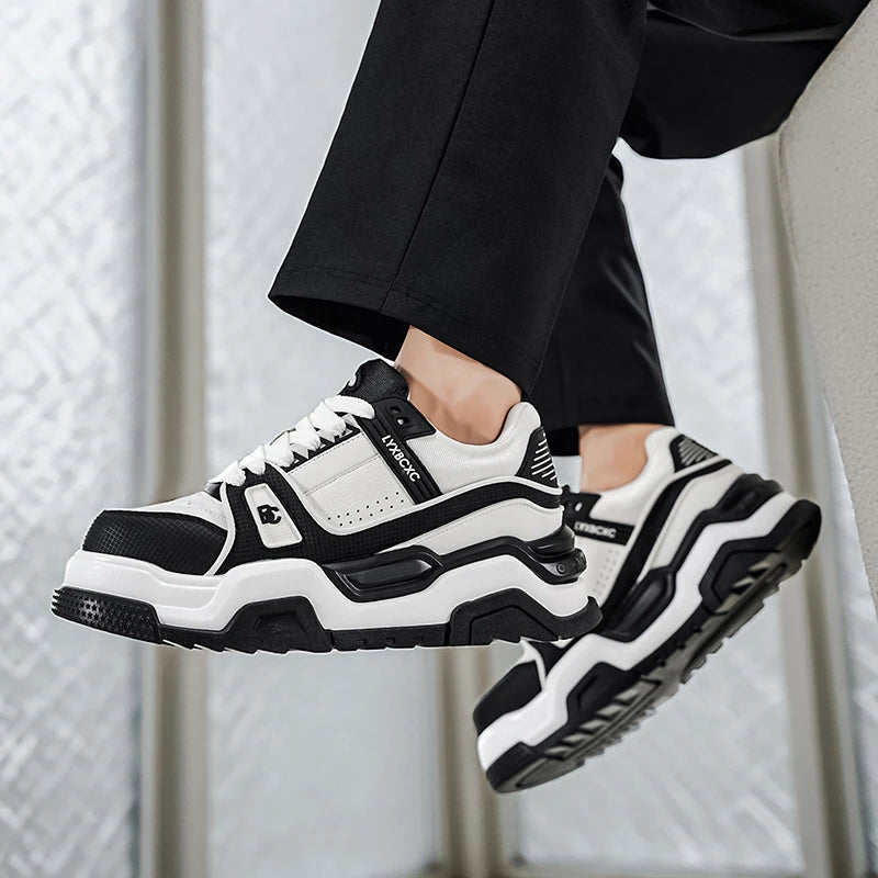 Tectonic-033 Casuals | Thick-soled height-increasing casual sports shoes, low-top lace-up style, wear-resistant sole, comfortable and anti-slip,