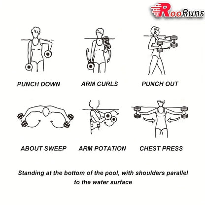EVA Water Foam 1PC Floating Dumbbell Fitness Equipments Foam Aqua Dumbbells for Swim Pool Fitness Dumbbell