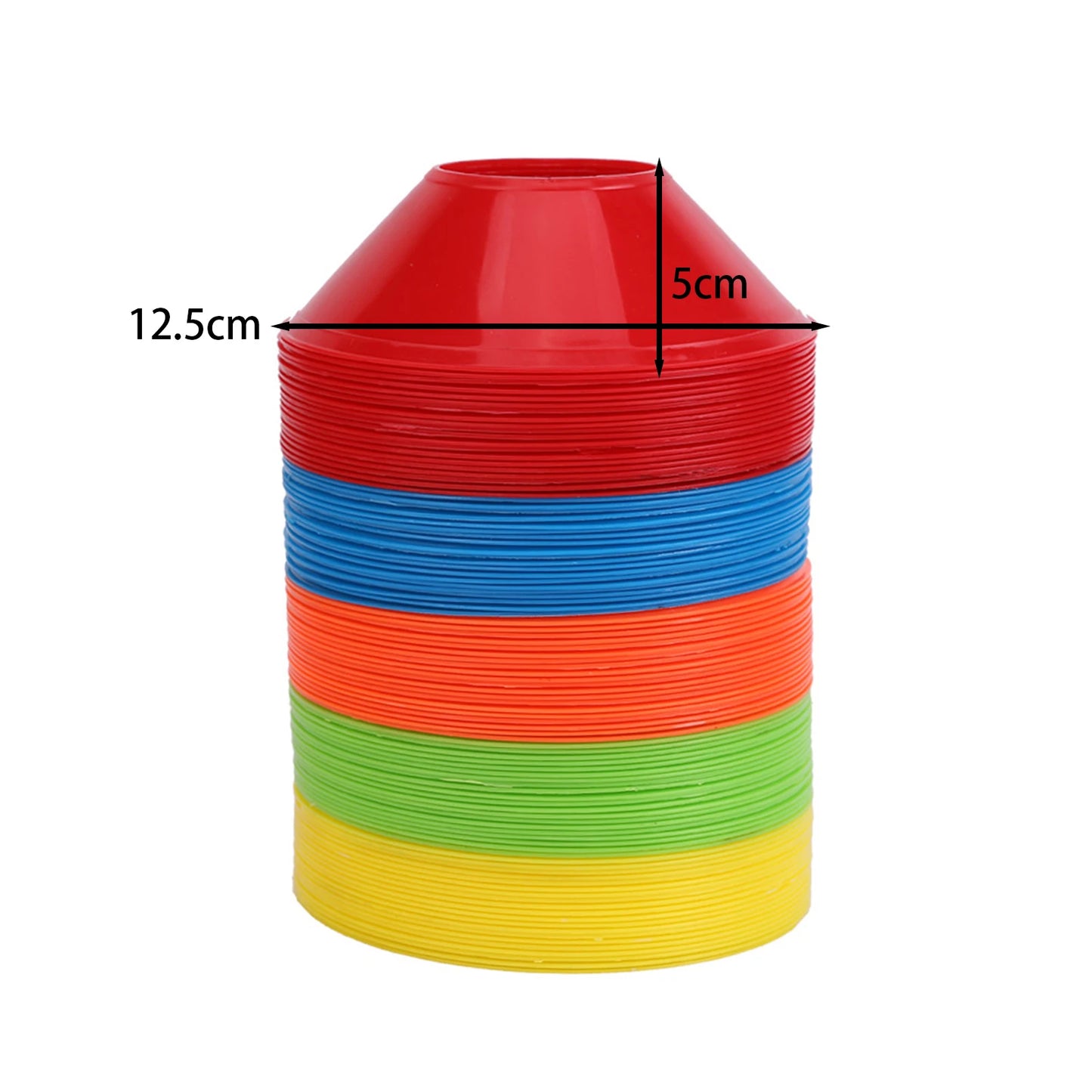 Soccer Cones 50Pcs/Set Practice Equipment Supplies Portable Cross Training for Games Coaching Football Garden Outdoor Activities