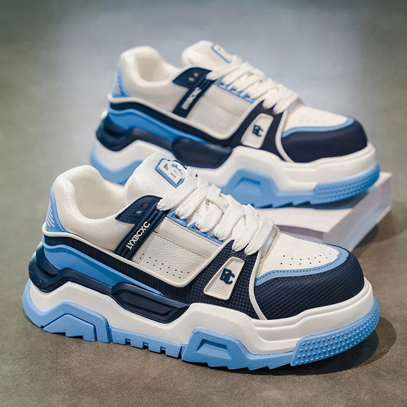 Tectonic-033 Casuals | Thick-soled height-increasing casual sports shoes, low-top lace-up style, wear-resistant sole, comfortable and anti-slip,