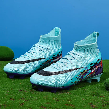 Soccer Cleats for boys grils Turf Indoor Soccer Shoes Unisex High Ankle AG TF Football Boots Youth Baseball Rugby Training Shoes