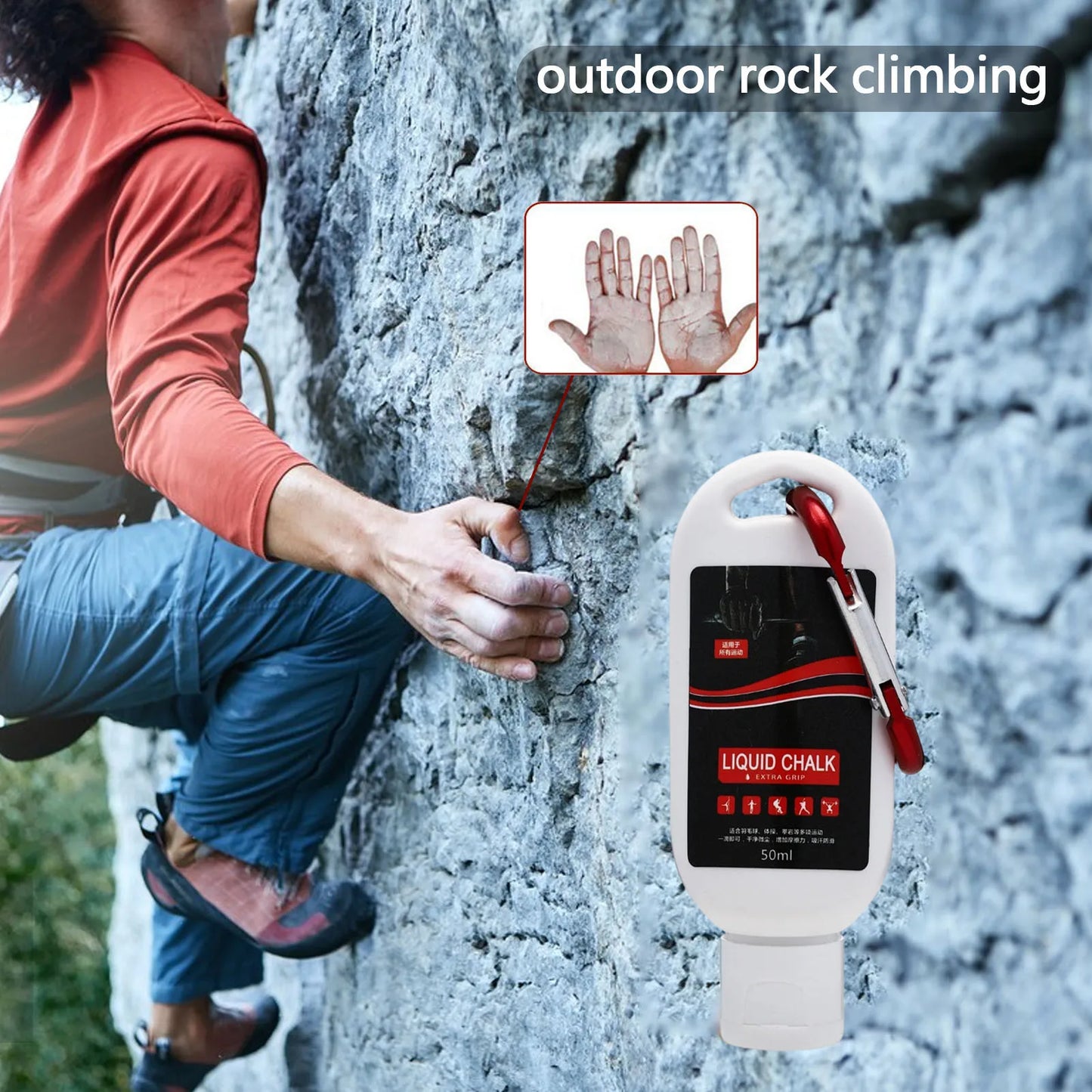 Sports Chalk Magnesium Powder Fitness Weight Lifting Non-slip Cream Grip Weight Lifting Climbing Gym Sports 30/50/100ml