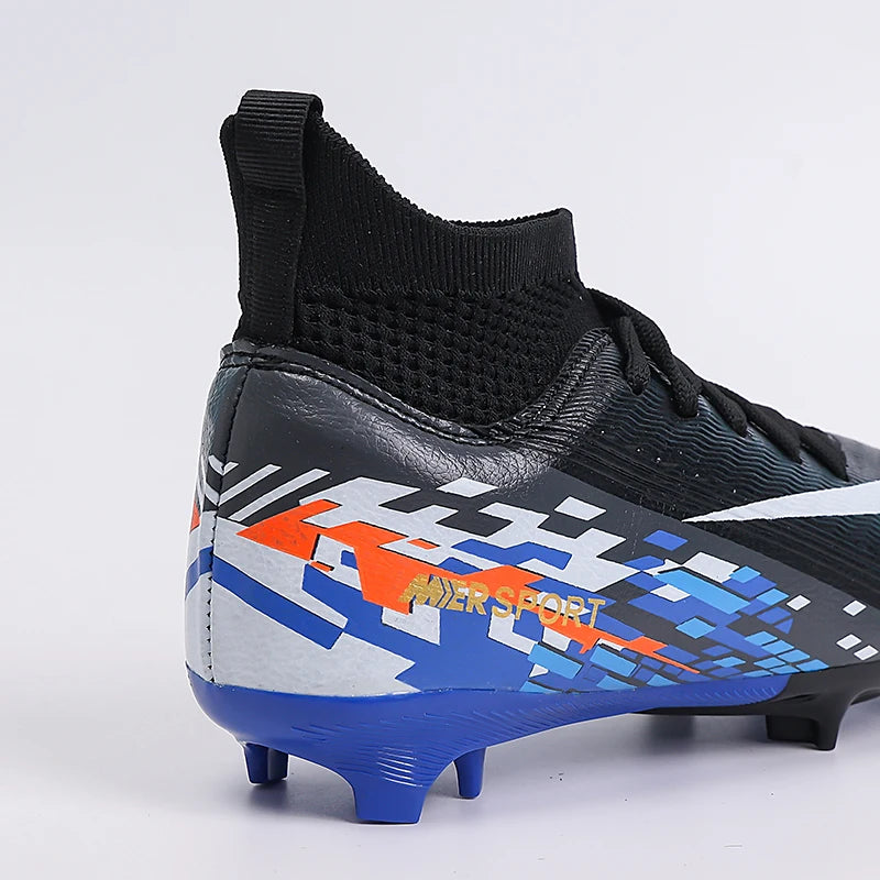 Soccer Cleats for boys grils Turf Indoor Soccer Shoes Unisex High Ankle AG TF Football Boots Youth Baseball Rugby Training Shoes