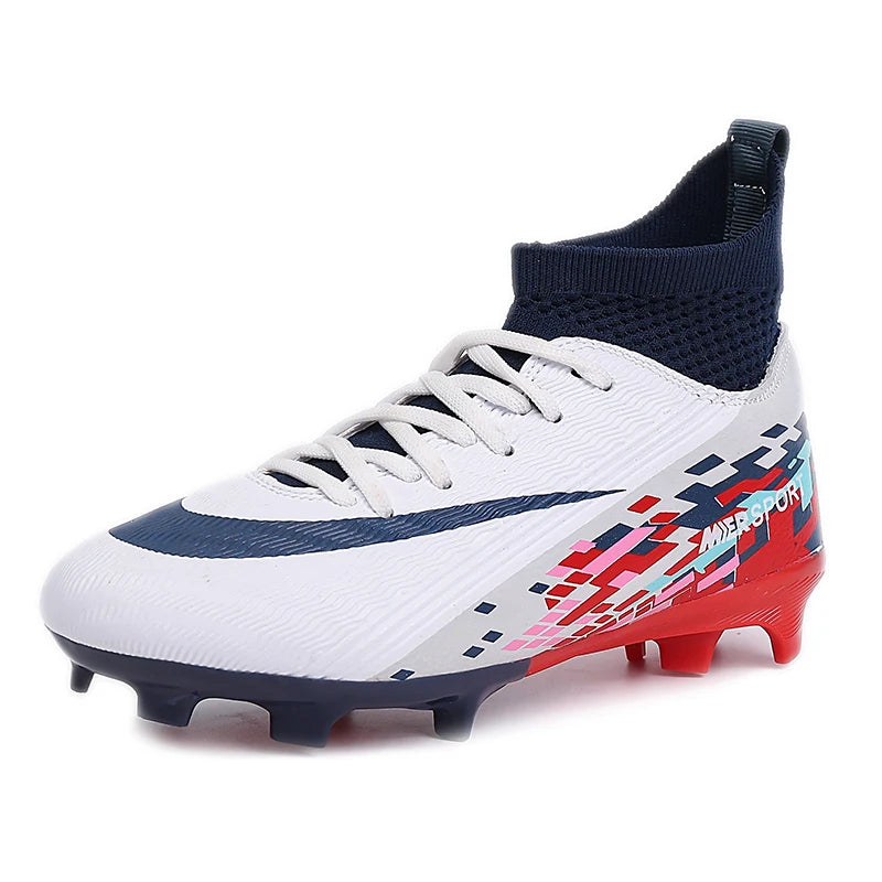 Soccer Cleats for boys grils Turf Indoor Soccer Shoes Unisex High Ankle AG TF Football Boots Youth Baseball Rugby Training Shoes