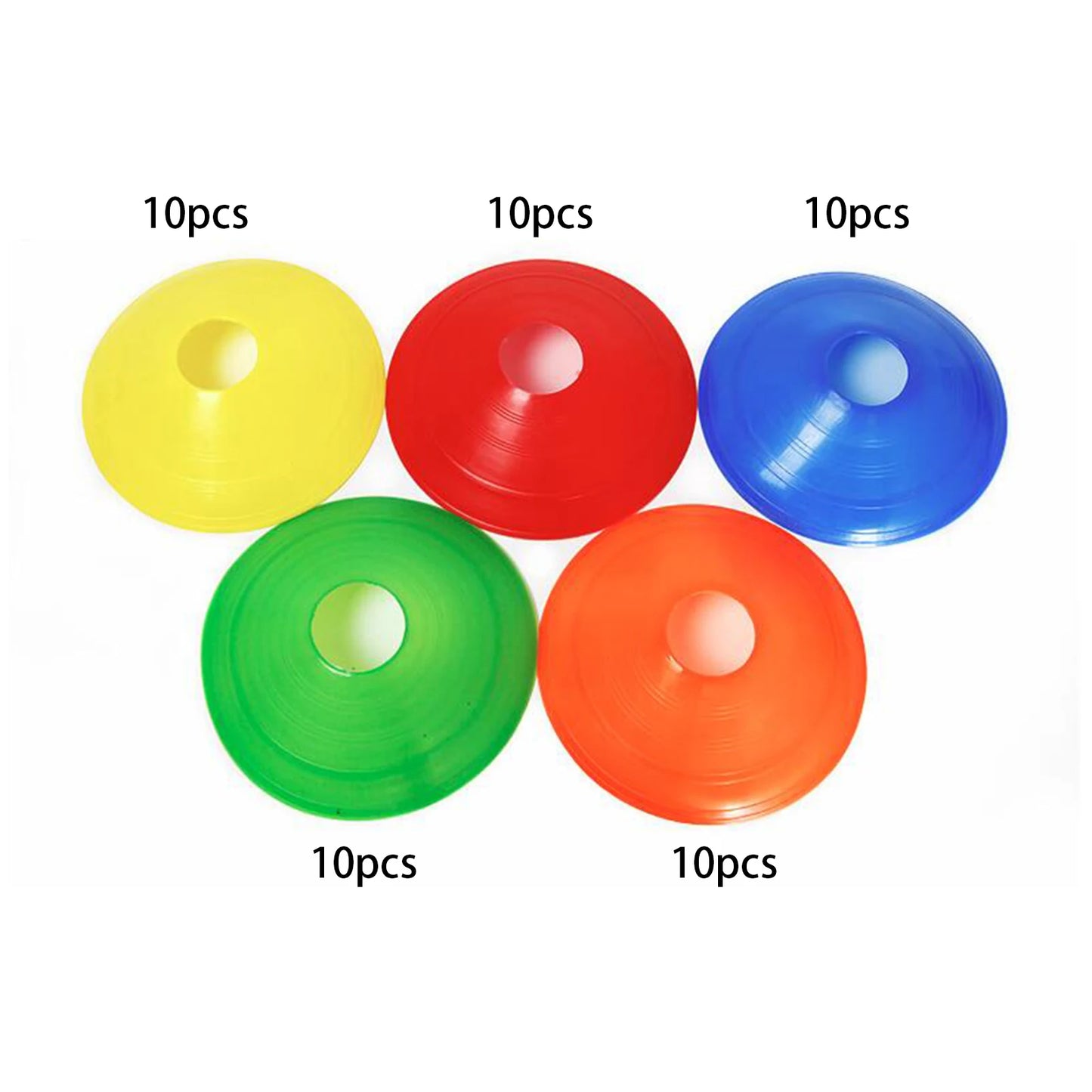 Soccer Cones 50Pcs/Set Practice Equipment Supplies Portable Cross Training for Games Coaching Football Garden Outdoor Activities