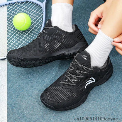 Professional Tennis Shoes Men Women Black Blue Gym Badminton Shoes Couples Anti Slip Indoor Court Shoes Brand Table Tennis Shoe
