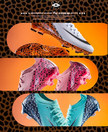 Soccer Cleats for Men Women AG/TF Breathable Cushioned Insole Anti-Slip Outdoor Sports Artificial Grass Football Boots