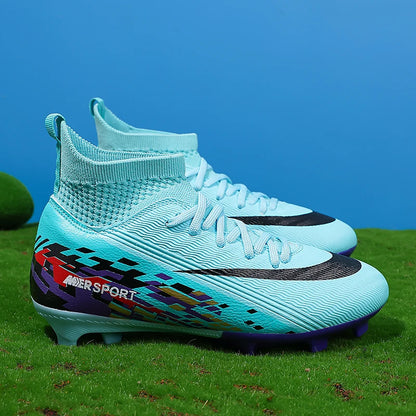 Soccer Cleats for boys grils Turf Indoor Soccer Shoes Unisex High Ankle AG TF Football Boots Youth Baseball Rugby Training Shoes