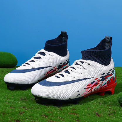 Soccer Cleats for boys grils Turf Indoor Soccer Shoes Unisex High Ankle AG TF Football Boots Youth Baseball Rugby Training Shoes
