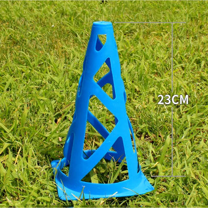 Perforated Cones Soccer 10PCS  Training Roadblocks Multi Function Obstacle Barrels Traffic Agilitys Cones Windproof Marker Roller