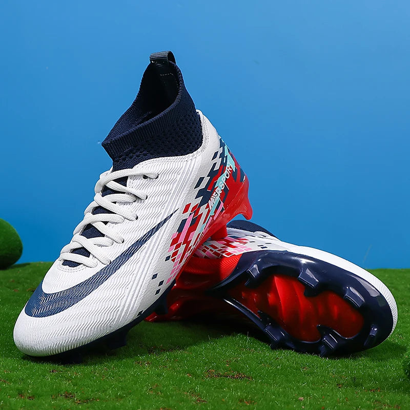 Soccer Cleats for boys grils Turf Indoor Soccer Shoes Unisex High Ankle AG TF Football Boots Youth Baseball Rugby Training Shoes