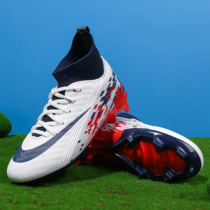 Soccer Cleats for boys grils Turf Indoor Soccer Shoes Unisex High Ankle AG TF Football Boots Youth Baseball Rugby Training Shoes