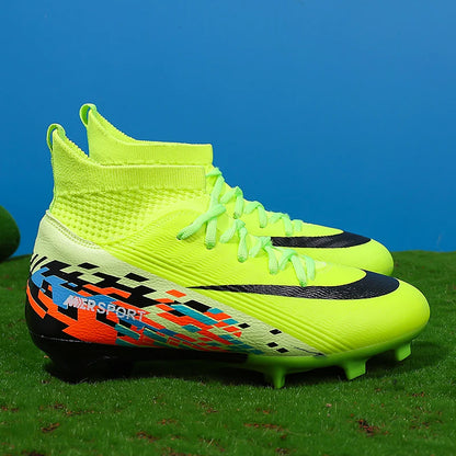 Soccer Cleats for boys grils Turf Indoor Soccer Shoes Unisex High Ankle AG TF Football Boots Youth Baseball Rugby Training Shoes