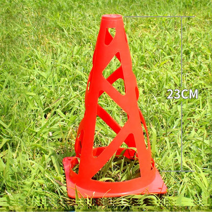 Perforated Cones Soccer 10PCS  Training Roadblocks Multi Function Obstacle Barrels Traffic Agilitys Cones Windproof Marker Roller