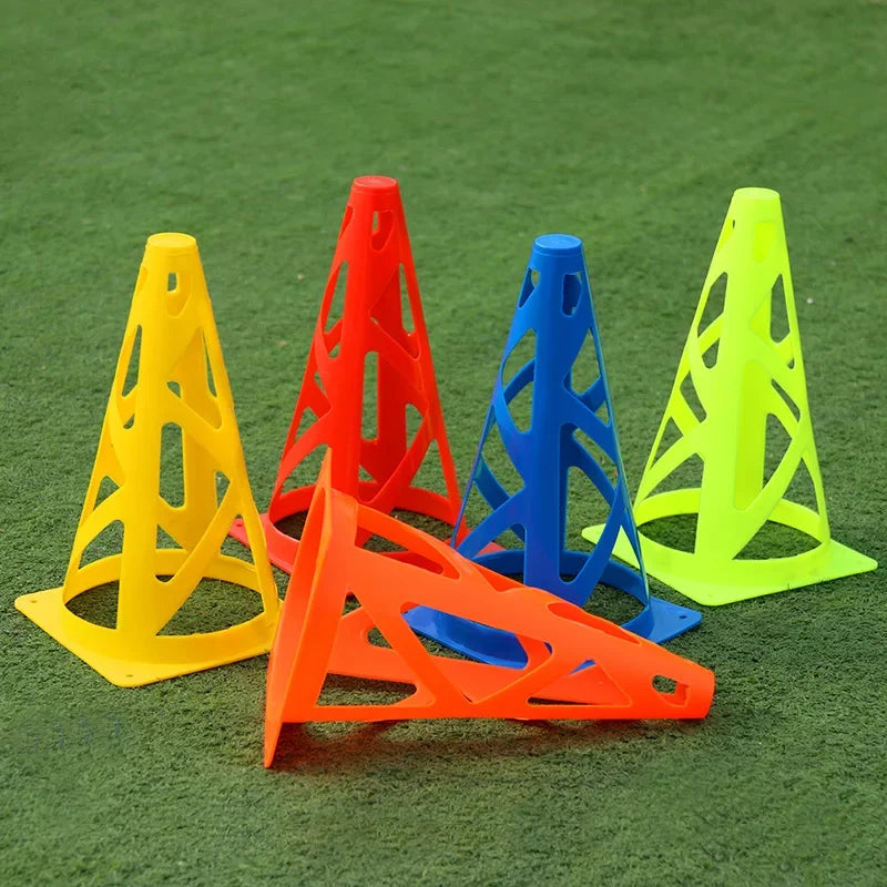 Perforated Cones Soccer 10PCS  Training Roadblocks Multi Function Obstacle Barrels Traffic Agilitys Cones Windproof Marker Roller