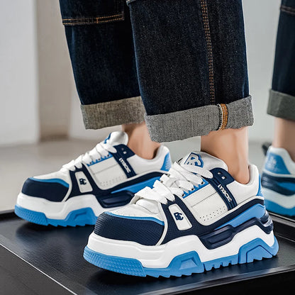 Tectonic-033 Casuals | Thick-soled height-increasing casual sports shoes, low-top lace-up style, wear-resistant sole, comfortable and anti-slip,