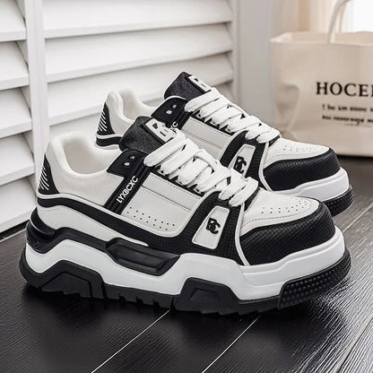 Tectonic-033 Casuals | Thick-soled height-increasing casual sports shoes, low-top lace-up style, wear-resistant sole, comfortable and anti-slip,