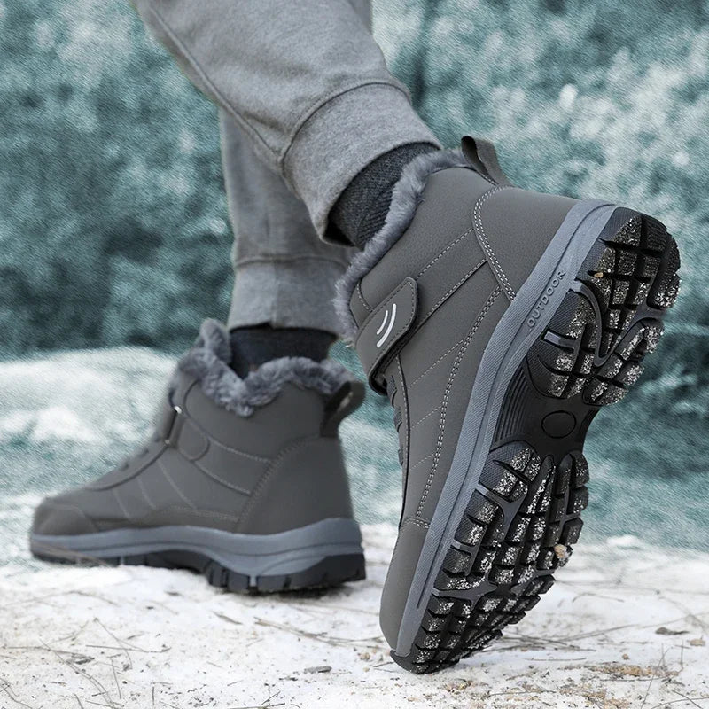 Outdoor Hiking Boots for Women Platform Snow Shoes Boots Plush Keep Warm Men Boots Winter Ankle Boots Comfortable Walking Shoes