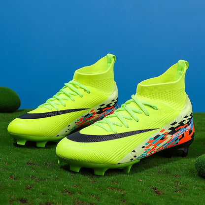 Soccer Cleats for boys grils Turf Indoor Soccer Shoes Unisex High Ankle AG TF Football Boots Youth Baseball Rugby Training Shoes