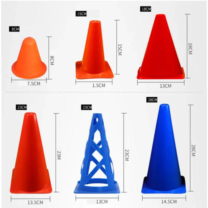 Perforated Cones Soccer 10PCS  Training Roadblocks Multi Function Obstacle Barrels Traffic Agilitys Cones Windproof Marker Roller